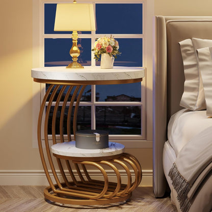 Eettafel – Tafel – Keukentafel – Landelijke Tafel – Houten Eettafel – Wit-Bruin – Stevig 4 cm Dik Tafelblad – Driehoekige Zware Voet - QUORE