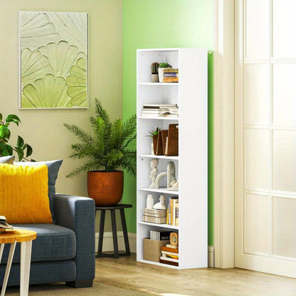Boekenkast – Opbergkast – Rek – Plank – Kast – 5-laags Verstelbaar – Wit Design – Duurzaam Fiberboard