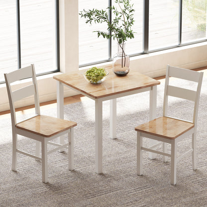 Eettafel – Tafel – Meubel – Klaptafel – Eethoek – Rubberhout – Compact 69x69 cm – Stevig en Duurzaam