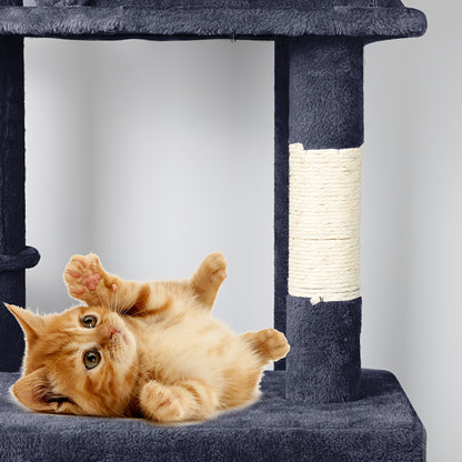 Kattentoren 162 cm – Luxe Indoor Kattenboom met Meerdere Levels, Kattenbed, Sisal Krabpaal en Springplatform – Activiteitencentrum voor Katten