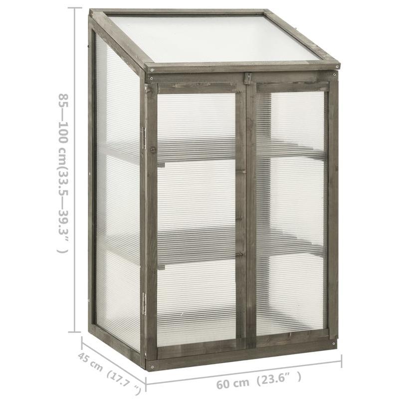 Kasje – Kweekkas – Mini Kas – Plantenkas – Kweekhuisje – Duurzaam Vurenhout – Compact 60x45x100 cm