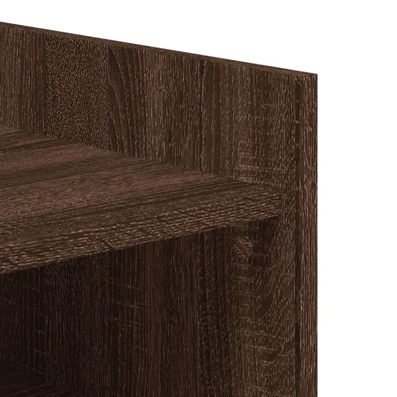 Modern Brown Oak Wood Shoe Cabinet with Multiple Shelves – Sturdy, Moisture-Resistant Storage for Living Rooms, Bedrooms, and Entryways, Shoe Storage Organizer