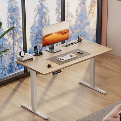 HLDIRECT Electric Desk With Adjustable Height, USB Charging Port, And Power Outlet, Adjustable Computer Desk With 3-function Memory