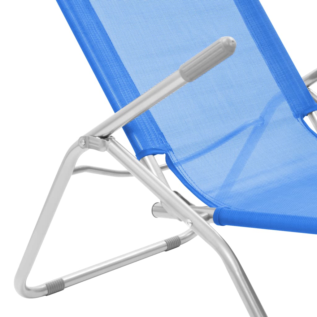 2 Vouwbare Ligstoelen – Tuinstoelen – Strandstoelen – Relaxstoelen – Verstelbare Rugleuning – Gepoedercoat Staal