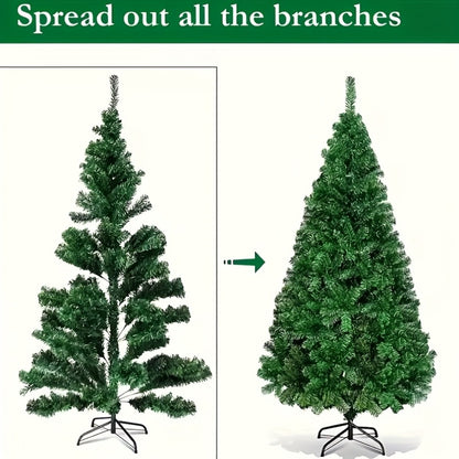 Artificial Christmas Tree Measuring 2.1 Meters, Perfect for Festive Centerpieces, Featuring a Large Snowflake Design, a White Articulated Spruce, And Easy-To-Assemble Decorations.