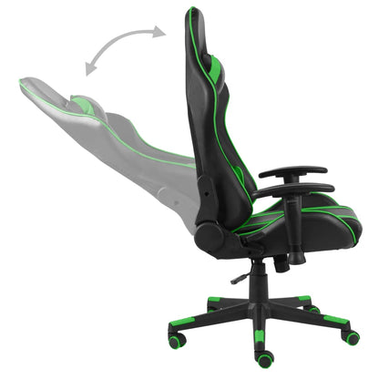 Gamingstoel – Gamestoel – Gaming Chair – Game Stoel – Bureaustoel – Hoge Rugleuning – Ergonomisch Met Kussens – Groen Zonder Voetsteun
