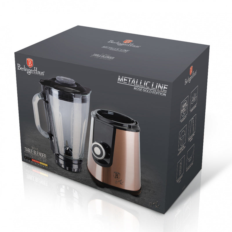 Blender – Smoothiemaker – Keukenmachine – Mixapparaat – Staafmixer – 1000 Watt Vermogen – 1,5 Liter Glazen Kan