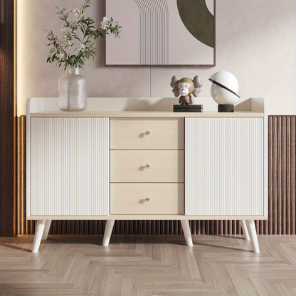 Dressoir – Ladekast – Opbergkast – Buffetkast – Kast – Modern – MDF Materiaal – 117,5 cm – Wit Houtlook