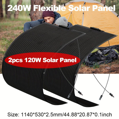 Zonnepaneelset – Zonnepanelen – Solar Panelen – Zonne-energie – 12V Batterijen – 240W Vermogen – Monokristallijn Silicium
