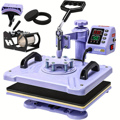 Transferpers – Hittepers – Warmte Persmachine – Heat Press – Textielpers – 38,1x30,48 cm – 8-in-1 Multifunctioneel – 360° Swing-Away Functioneel