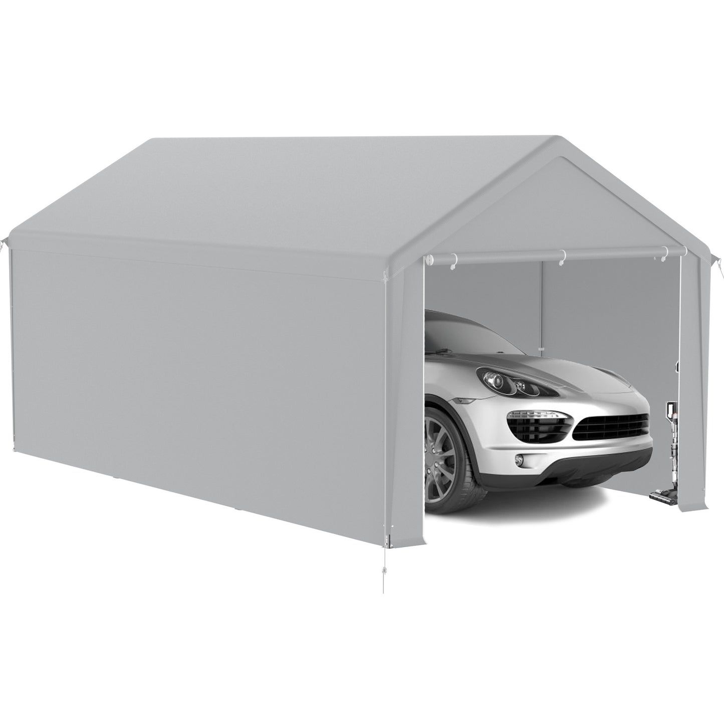 Opvouwbare Carport – Tuinpartytent – Garage Tent – Schaduwdoek – Overkapping – Met Zijwanden – Ventilatieopeningen – 3x6 Meter – Stevig Metalen Frame