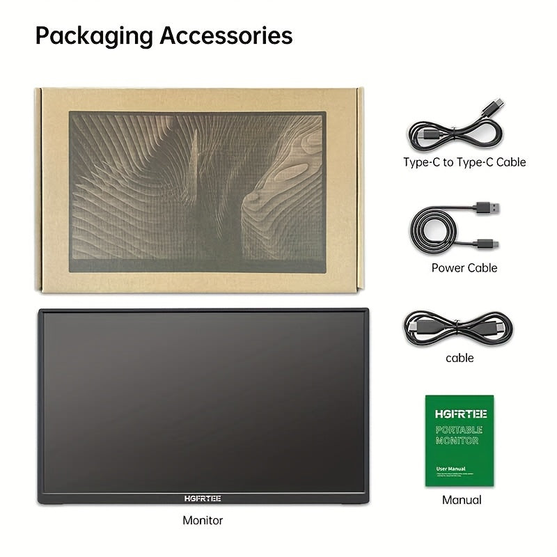 Draagbare Monitor – Portable Scherm – Second Screen – Extra Display – USB Monitor – 18,5 Inch – 100Hz Verversing – 100% sRGB Kleuren