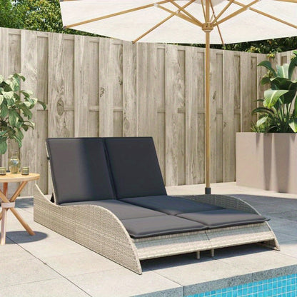 Loungestoel – Fauteuil – Tuinstoel – Relaxstoel – Zitmeubel – Lichtgewicht Poly Rattan – Weerbestendig Met Kussen 114x205x73 cm