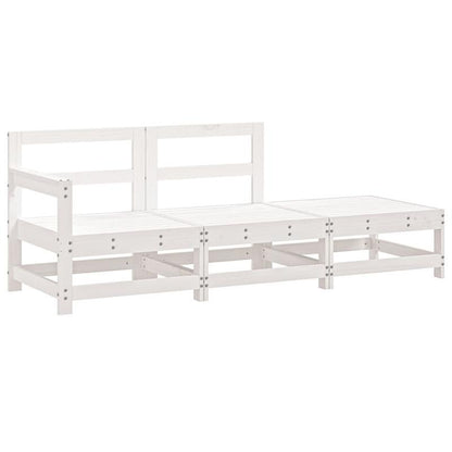 Loungebank – 3-Zits Bank – Loungeset – Tuinbank – Buitenbank – Houten Frame – Comfortabele Katoenen Kussens