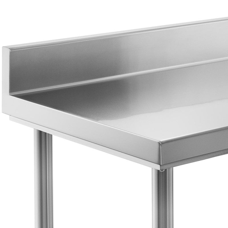 Werkbank – Werktafel – Werkbank Met Lade – Werkbank Opbergruimte – RVS Werkbank – Roestvrij Stalen Werkblad 120x60 cm – Verstelbare Pootjes & Extra Onderplank