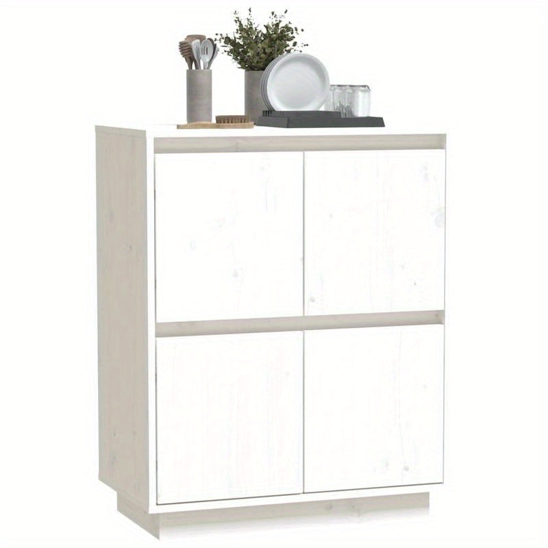 Sideboard 60x34x75cm massief grenenhout wit
