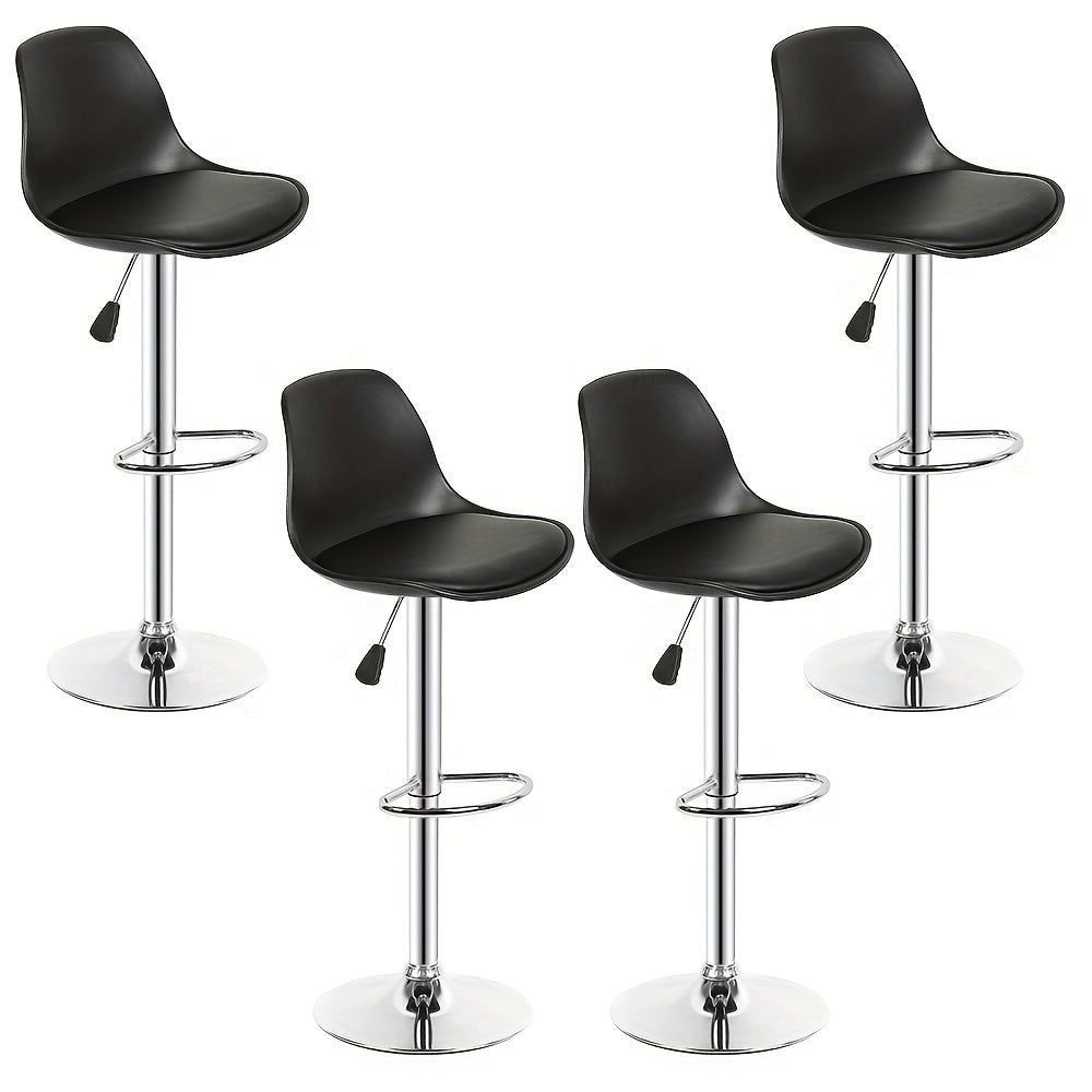 Barstoel – Barkruk – Barstoel Kruk – Barstoel Set – Barkrukken Set – Verstelbaar 55-75 cm – PU Lederen Zitting Met Metalen Frame