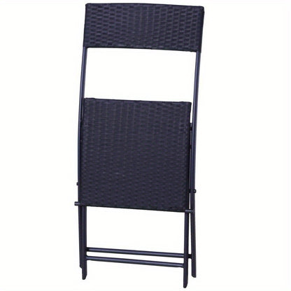 Bistro Set – Tuinset – Balkonset – Terrasmeubilair – Zwart Poly Rotan – Compact Voor 2 Personen – Weerbestendig & Onderhoudsvriendelijk