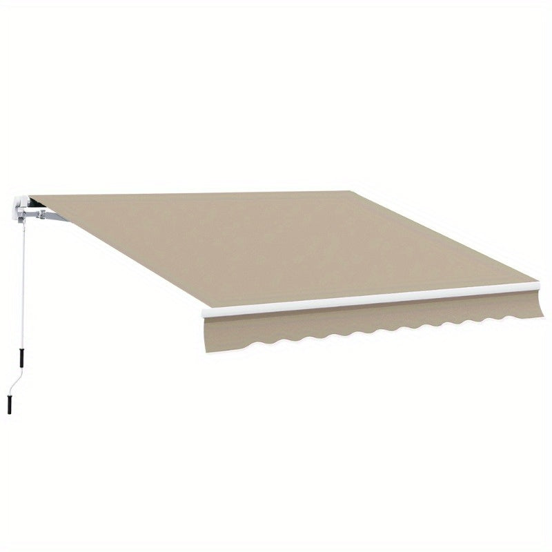Zonnescherm – Zonneschaduw – Balkonzonwering – Terrasdoek – Buitenscherm – Beige Zonnescherm 3,95 Meter – Duurzaam Aluminium Frame – Weerbestendig & Eenvoudige Montage