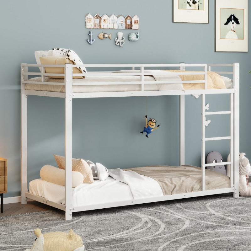 Metalen Stapelbed – Stapelbed – Bunk Bed – Metalen Bedden – 90x200 Cm – Stevig Metaal – Klassiek Wit