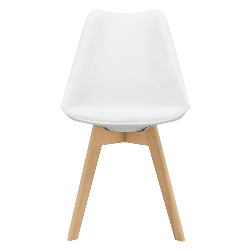 Eetkamerstoel – Stoel – Kuipstoel – Keukenstoel – Woonkamerstoel – Set Van 6 – PU Kunstleer Bekleding – Stevig Houten Frame 81x49 cm