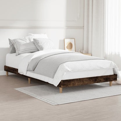 Eenpersoonsbed – Kinderbed – Logeerbed – Slaapbank – Kajuitbed – Met Opbergruimte – Volledig Gemonteerd – 100x200 cm – Smoke Oak Afwerking