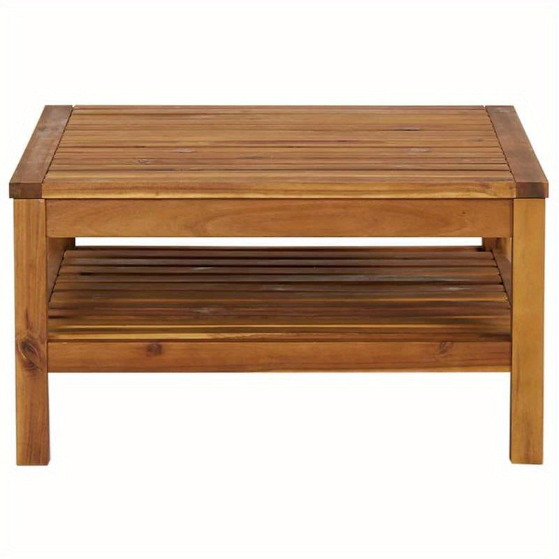 Coffee table 65x65x35cm massief acaciaWood Removable, suitable for indoor use and suitable for all seasons