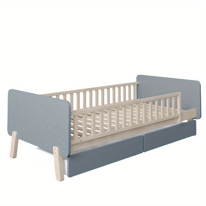 Eenpersoonsbed – 1-Persoonsbed – Stapelbed – Kinderbed – Ledikant – Metaal Frame – Stoffen Hoofdbord – 140x200 cm – Max 300 kg Belastbaar