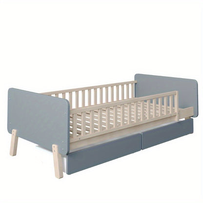 Eenpersoonsbed – 1-Persoonsbed – Stapelbed – Kinderbed – Ledikant – Metaal Frame – Stoffen Hoofdbord – 140x200 cm – Max 300 kg Belastbaar