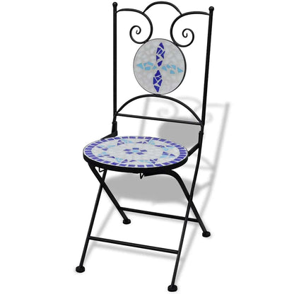 Bistro Stoelen – Balkon Stoelen – Tuinstoelen – Inklapbare Stoelen – Keramiek Zitting – Gepoedercoat Stalen Frame