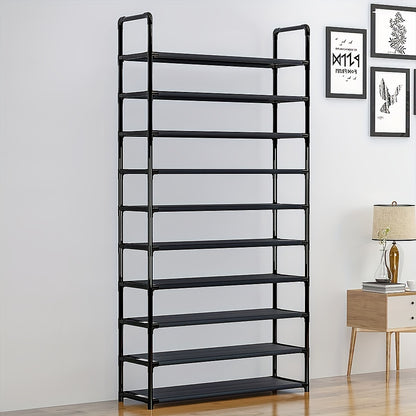 Schoenenkast – Schoenenrek – Schoenopberger – Schoenenplank – Schoenendisplay – 10 Niveaus – Geschikt Voor 48 Paar Schoenen – Waterbestendig – Vrijstaand Ontwerp
