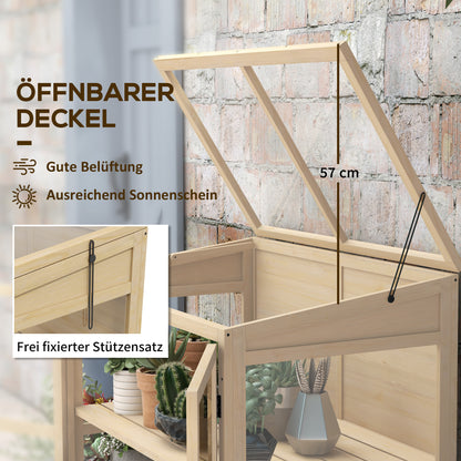 Verhoogd Moestuinbed – Moestuinbak – Tuinbak – Plantvak – Tuinborder – Natural – Dubbel Niveau – Weerbestendig Sparrenhout – 103x61x103 cm