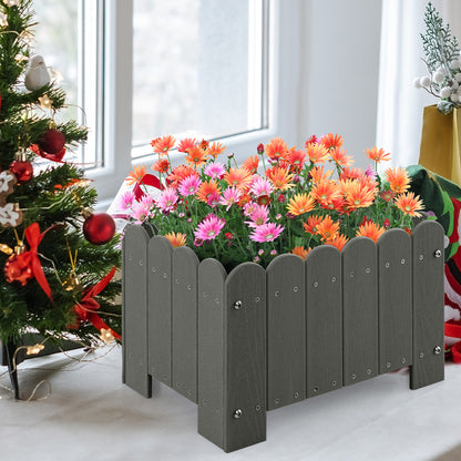 Plantenbak – Bloembak – Bloempot – Tuinbak – Plantenpot – Weerbestendig HDPE – 2 Stuks Grijs