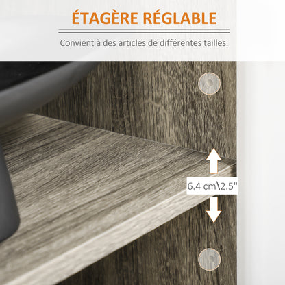Dressoir – Opbergkast – Buffetkast – Ladekast – Kast – Laagstaand – Melaminehout – 120x35x77,4 cm – Chevron Deuren – Verstelbare Planken