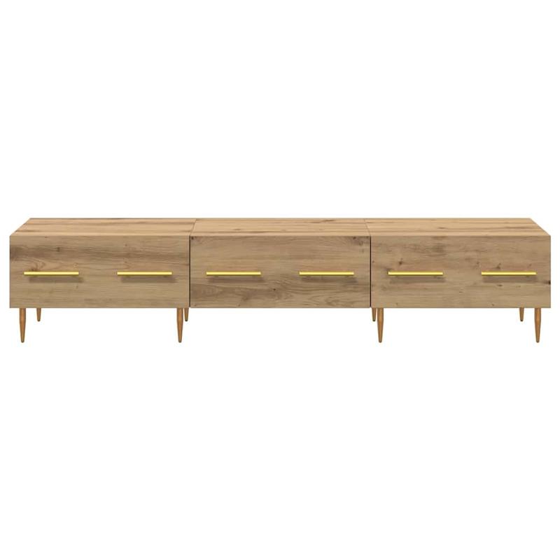 TV-kast – TV-meubel – Mediakast – Tv-console – Opbergkast – Rustiek Eikenhout – Compact Formaat 150x36x30 cm