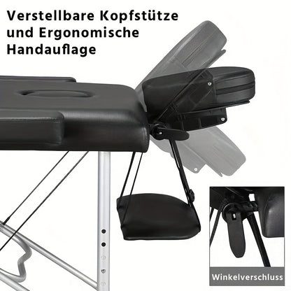 Professional Folding Massage Table Portable Adjustable Massage Bed with Carrying Case & Accessories for SPA, Salon, Home, Travel