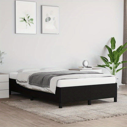 Bed frame without Mattress Black 120x200cm Tissue Practical, removable, suitable for all seasons