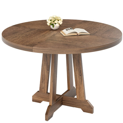 Ronde Eettafel – Houten Tafel – Eetkamertafel – Keukentafel – Dinertafel – Voor 4 Personen – Massief Hardhout – Diameter 119 cm