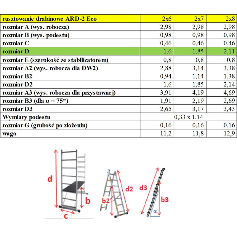 Aluminum Ladder ECO 2X6 - BR-10-1006