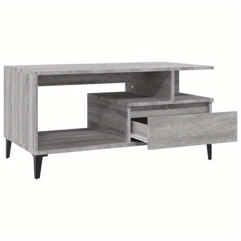 Coffee table 90x49x45cm edited wood grijs sonoma Removable, suitable for indoor use and suitable for all seasons