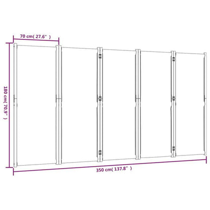 Kamerscherm – Ruimteverdeler – Privacy Scherm – Scheidingswand – Room Divider – Donkerblauw – Vrijstaand – 350x180 cm – Geen Stroom Nodig
