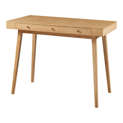 Bureau – Werktafel – Schrijftafel – Computertafel – Bamboe tafel – 100x50x75 cm – 3 Lades – Duurzaam Natuurlijk Materiaal
