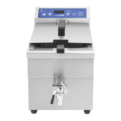 Induction Fryer with Tap, 230V, Royal Catering, 10L - QUORE