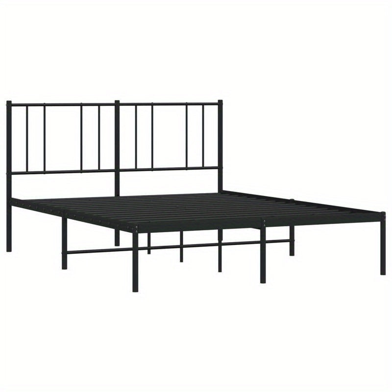 Bedframe – Bedframe Met Hoofdbord – Bed Stel – Bedframe Metaal – Bed Frame Zwart – Poedergecoat Staal – Maat 140x190 Cm