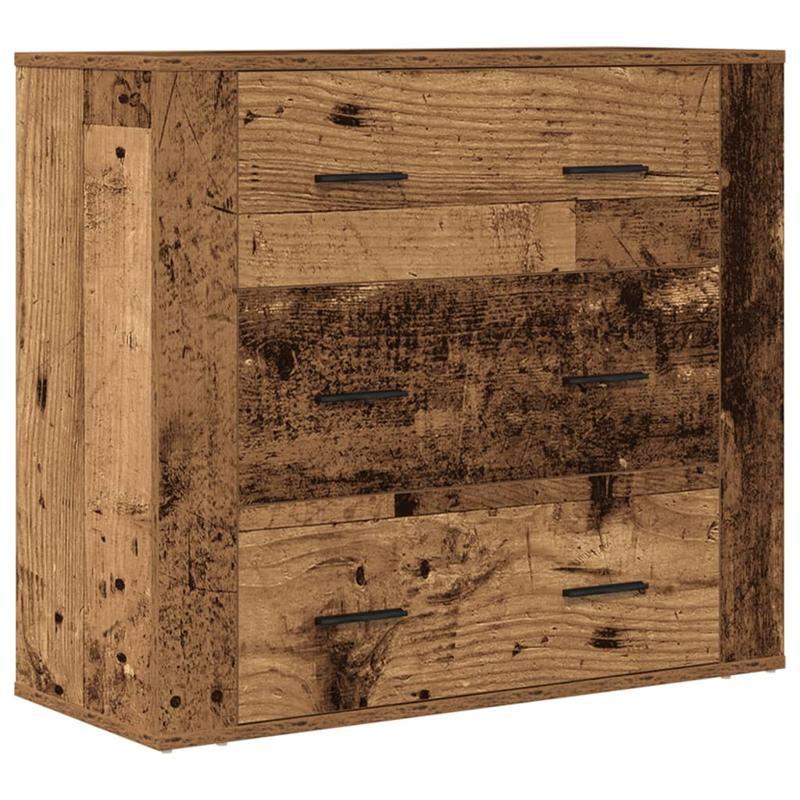 Sideboard 80x33x70cm edited wood oud woodkleurig Removable storage practical