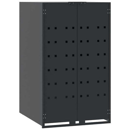 Afvalbak – Prullenbak – Afvalcontainer – Vuilnisbak – Afvalemmer – Stalen Constructie – 1 Ton Capaciteit – Antraciet – 69x79x117 cm