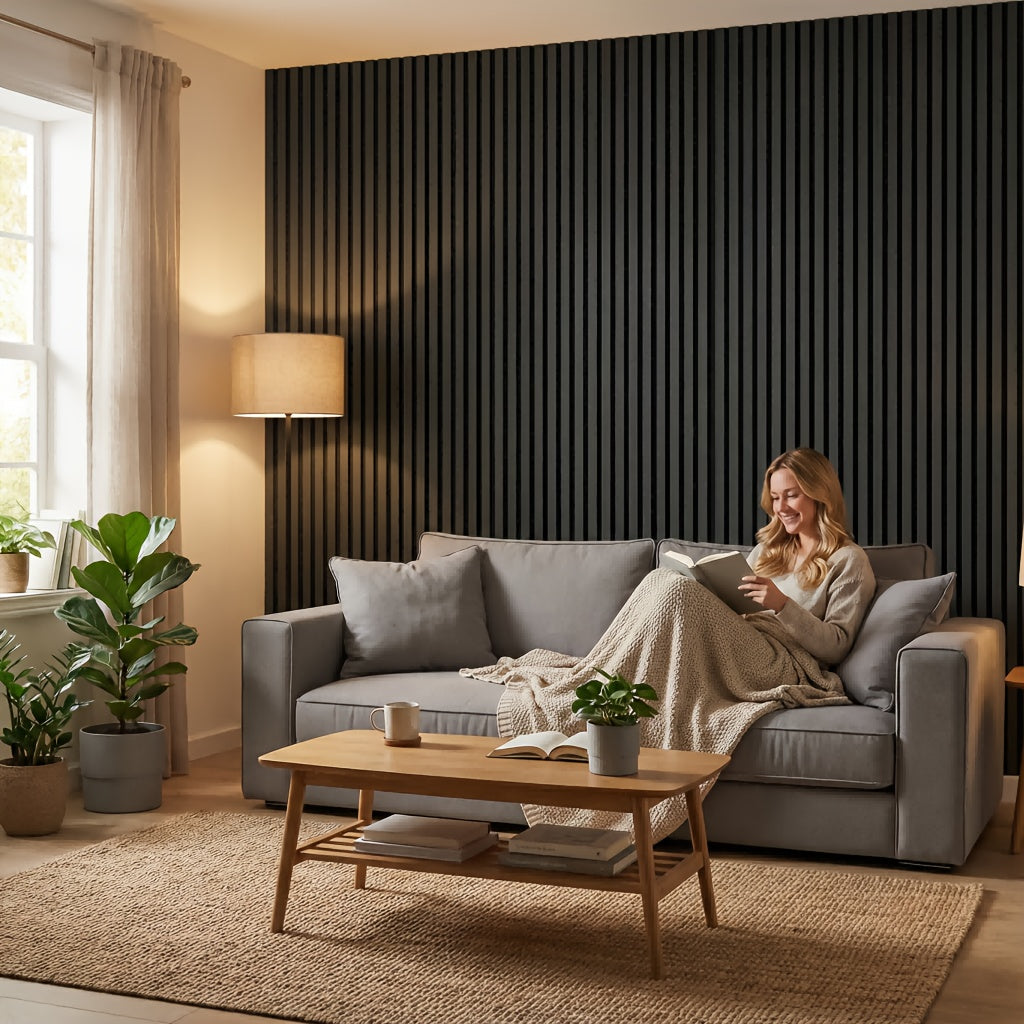 3D Akoestische Wandpanelen – Geluidsisolatie Panelen – Wandbekleding – Akoestische Platen – 3D Muurdecoratie – Zwart – Zelfklevend – 120x60 cm – Geluidsabsorberend Vilt