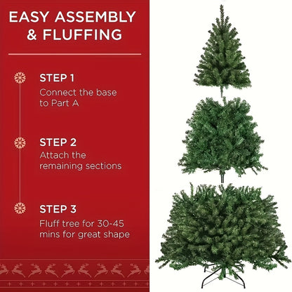 Artificial Christmas Tree Measuring 2.1 Meters, Perfect for Festive Centerpieces, Featuring a Large Snowflake Design, a White Articulated Spruce, And Easy-To-Assemble Decorations.
