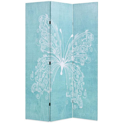 Kamerverdeler – Kamerscherm – Ruimteverdeler – Scheidingswand – Scherm – Houten Inklapbaar – Blauw – 120 x 170 cm – Duurzaam Hardhout – Geen Stroom Nodig