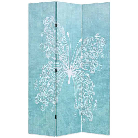 Kamerverdeler – Kamerscherm – Ruimteverdeler – Scheidingswand – Scherm – Houten Inklapbaar – Blauw – 120 x 170 cm – Duurzaam Hardhout – Geen Stroom Nodig